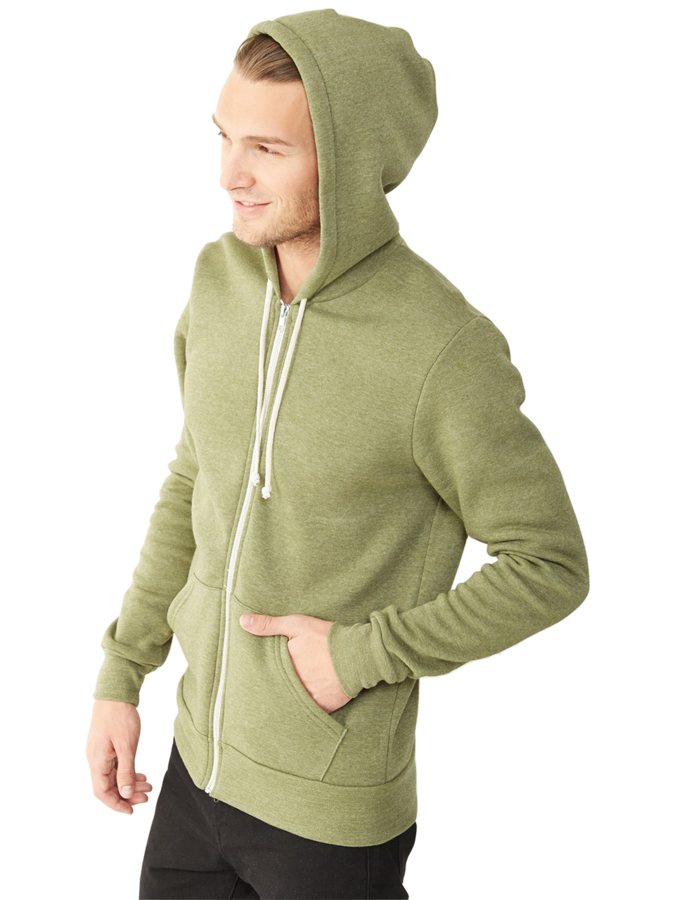 Alternative apparel Rocky Eco-Fleece Zip Hoodie in Green for Men (Eco ...