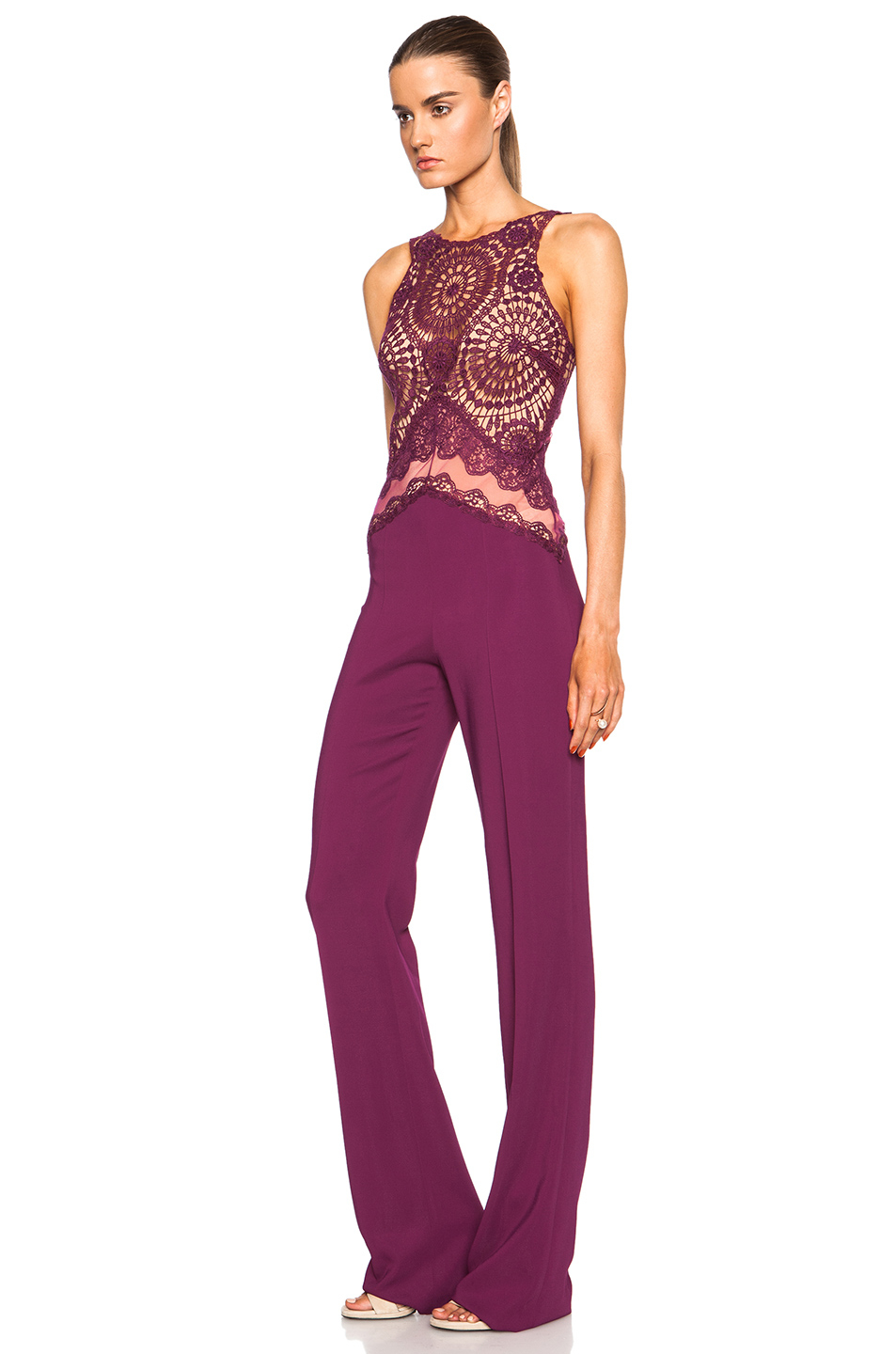 Zuhair Murad Macrame Jumpsuit in Purple - Lyst