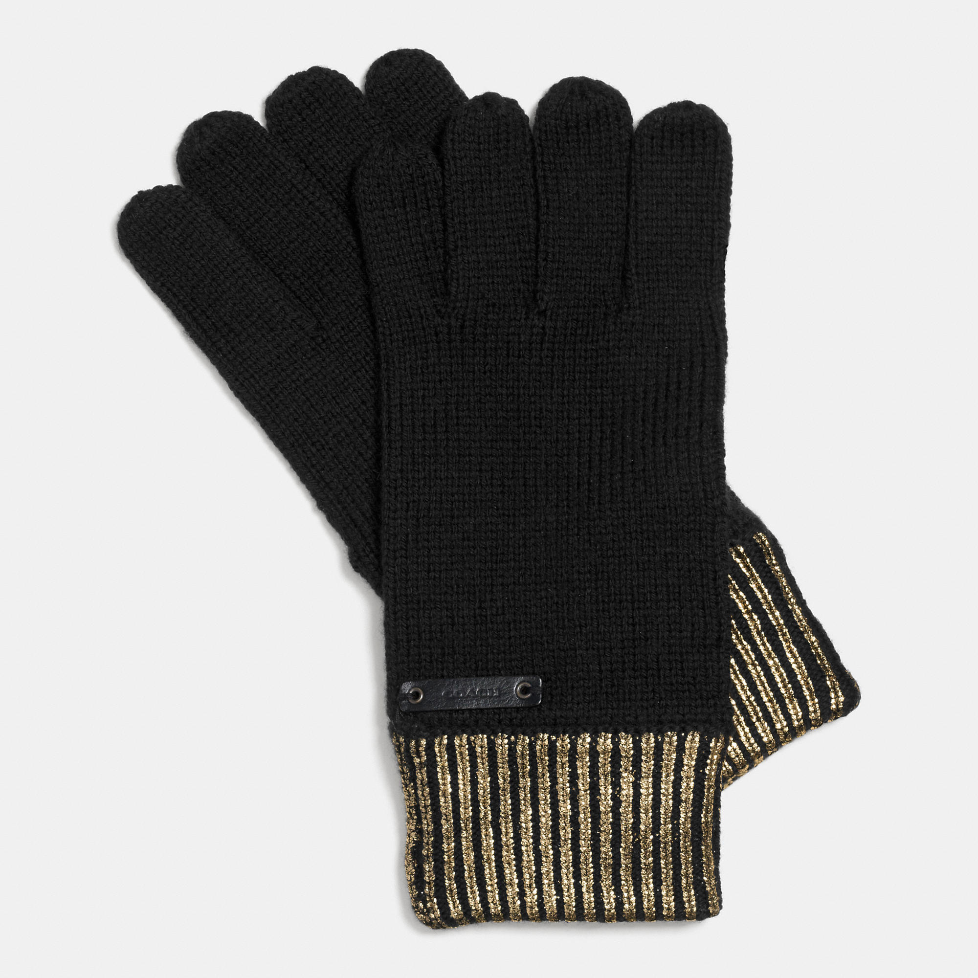 lyst-coach-metallic-foil-glove-in-black