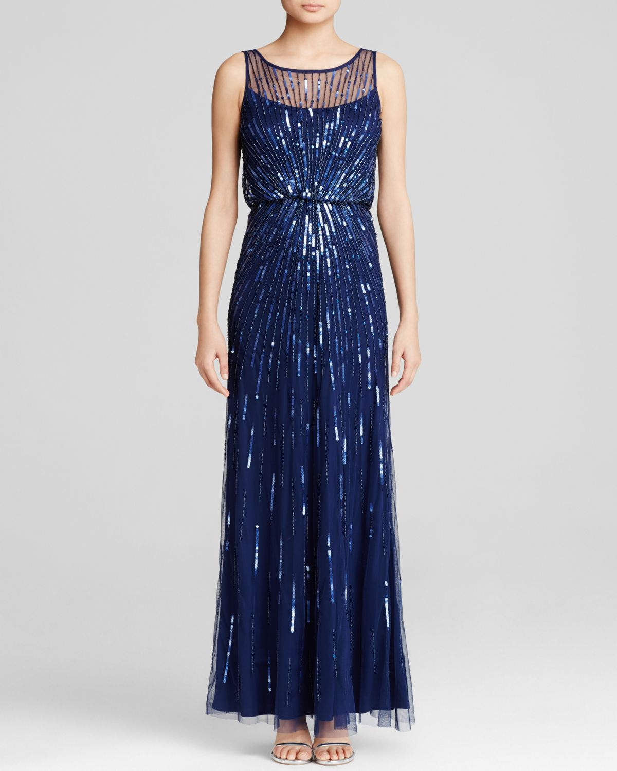 aidan mattox blue gown
