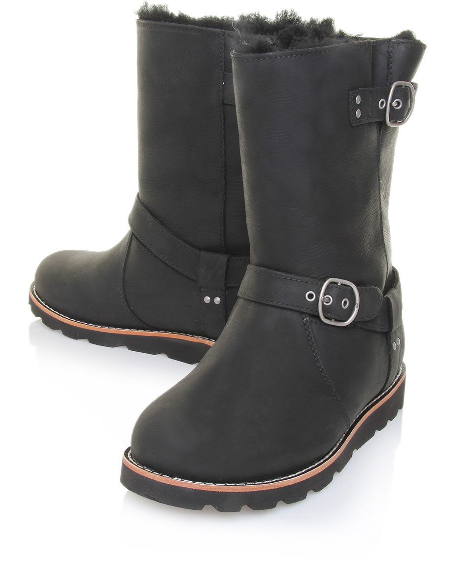 black mid calf ugg boots