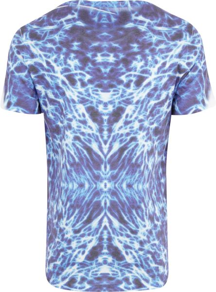 River Island Blue Psychedelic Sublimation Print Tshirt in Blue for Men ...