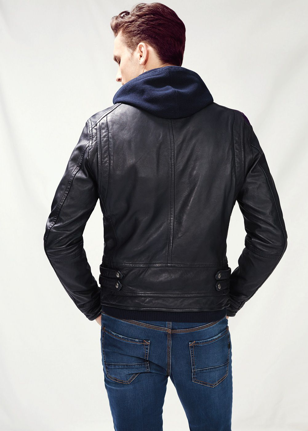 Mango Leather Bomber Jacket in Black for Men | Lyst