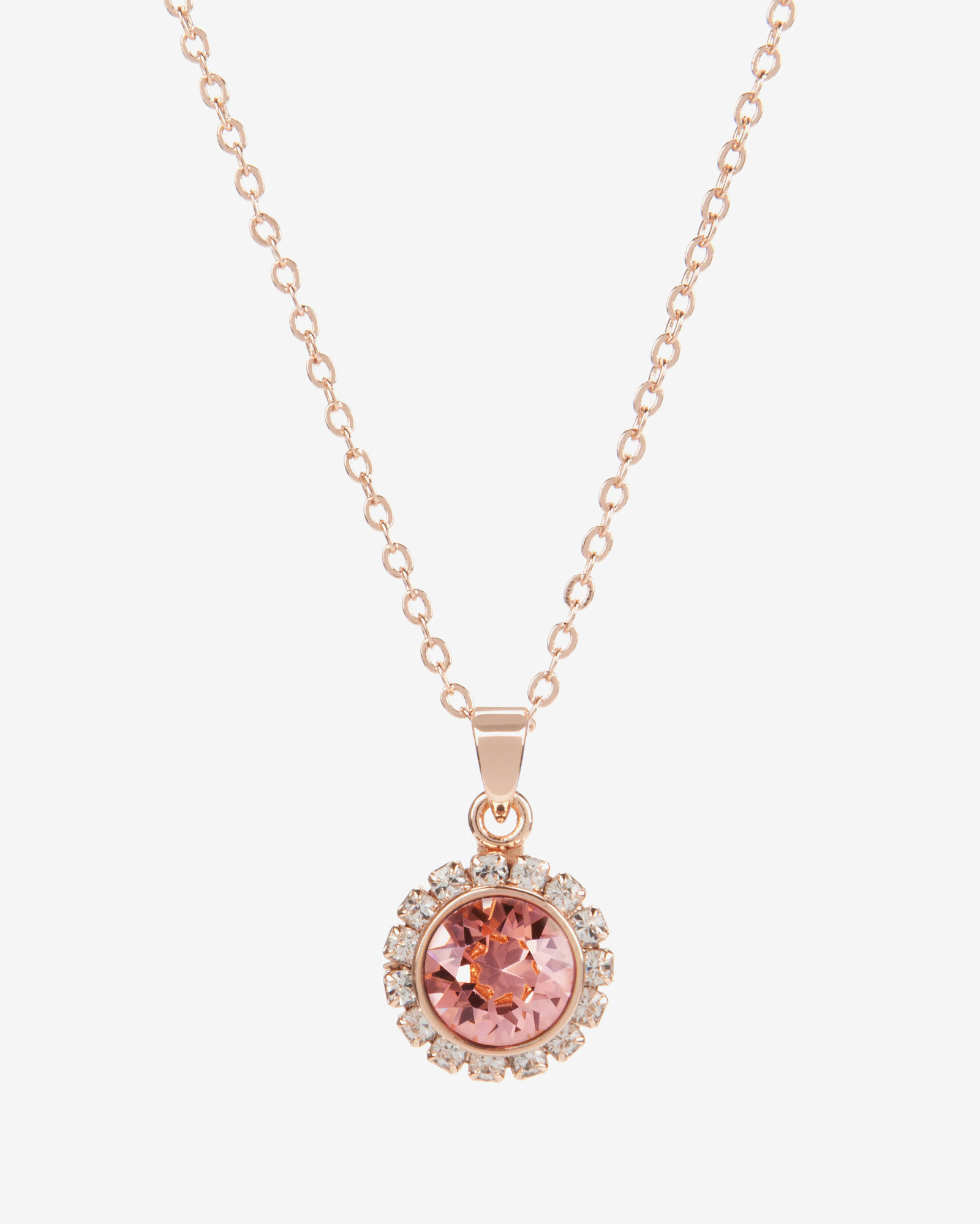 Ted Baker | Gold Crystal Daisy Pendant Necklace | Lyst