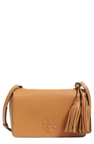 Tory Burch Thea Mini Leather Cross-Body Bag in Brown - Lyst