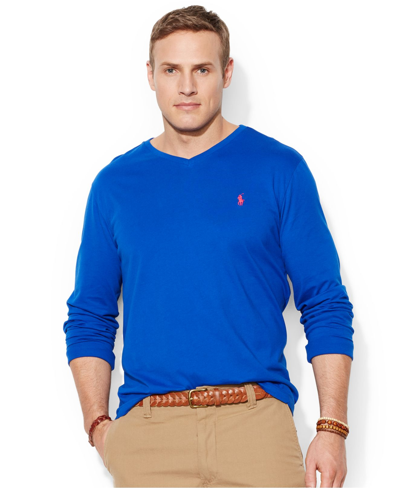 polo long sleeve v neck