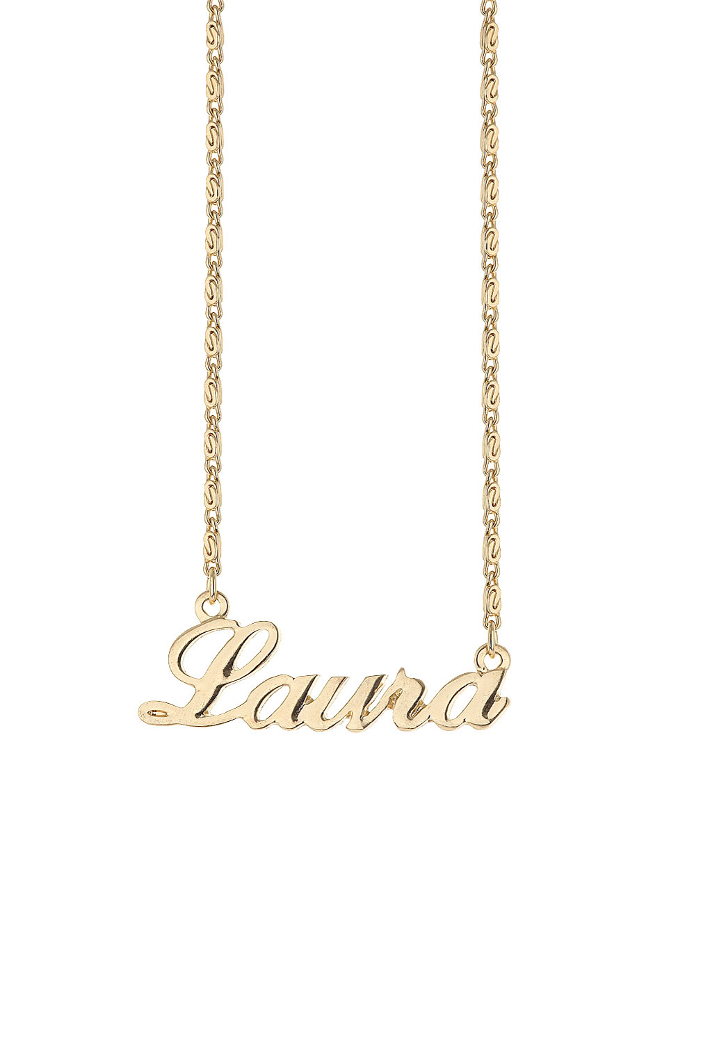 Topshop Laura  Name  Necklace in Metallic Lyst