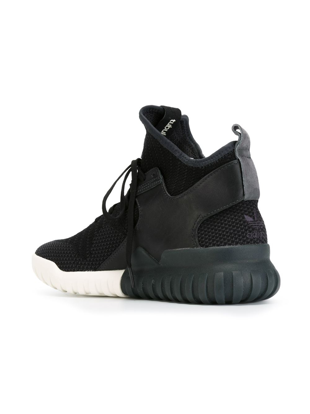 adidas 'tubular Primeknit' Hi-top Sneakers in Black for Men - Lyst