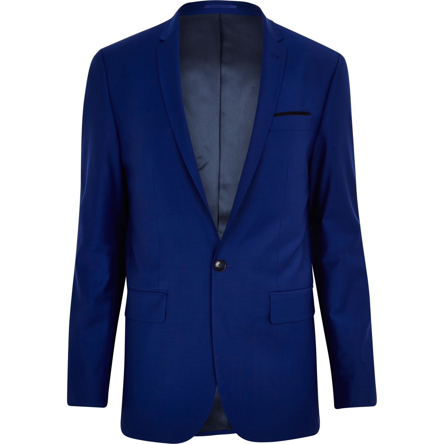 River Island Cobalt Blue Skinny Suit Jacket in Blue for Men (cobalt) | Lyst