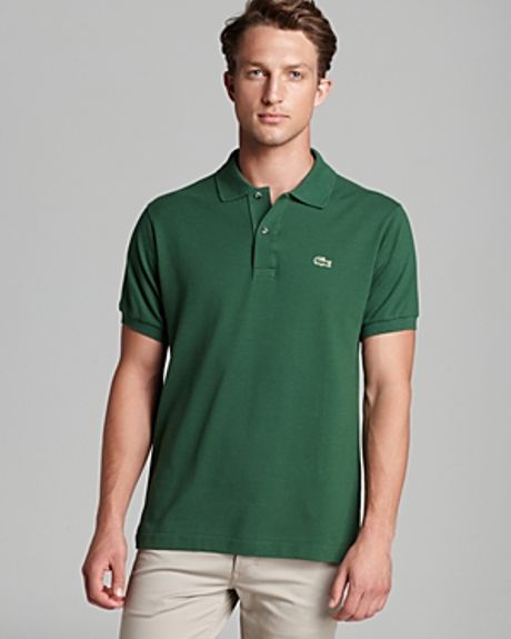 Lacoste Classic Short Sleeve Piqué Polo Shirt in Green for Men (navy ...