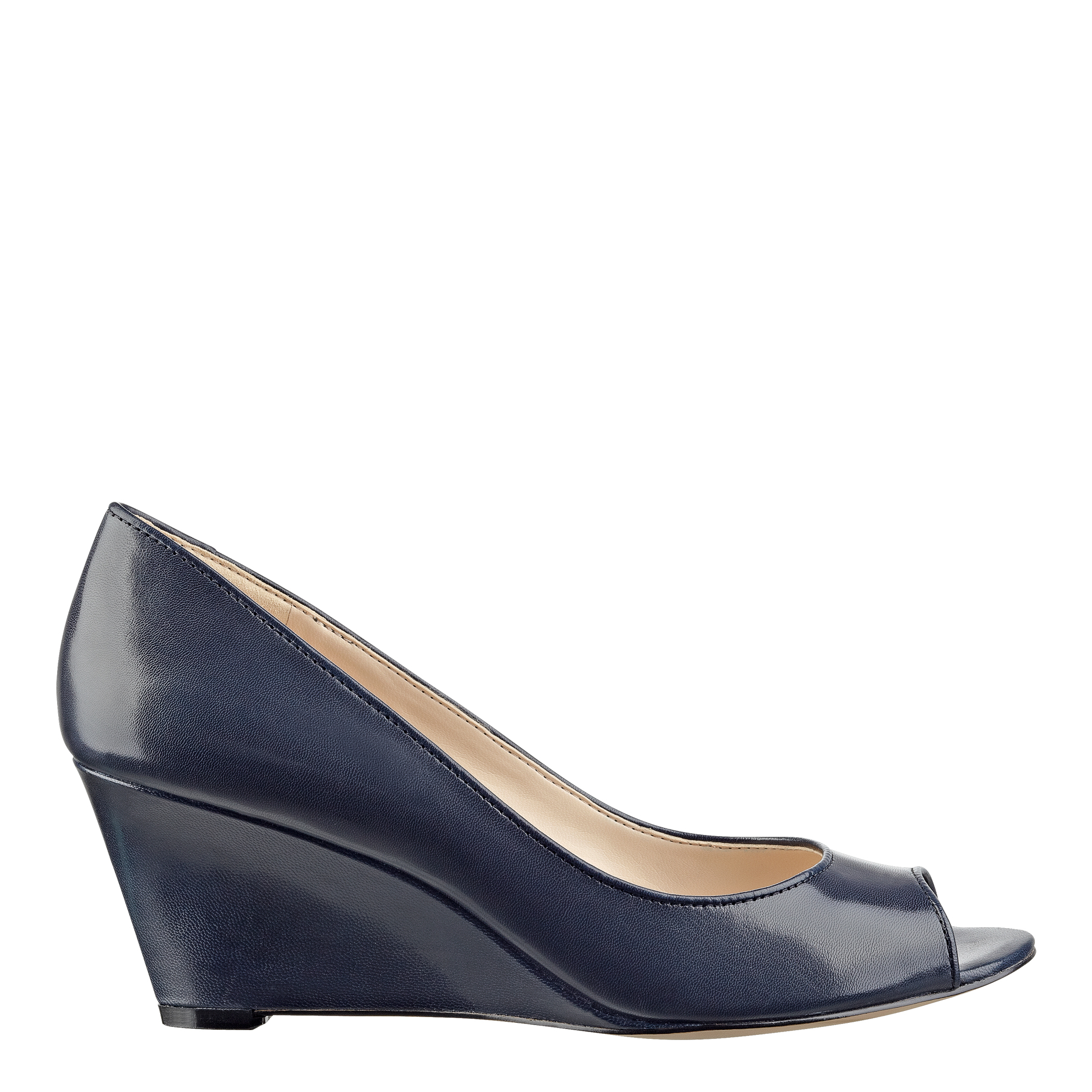 Nine west Relaxxin Peep Toe Wedges in Blue | Lyst