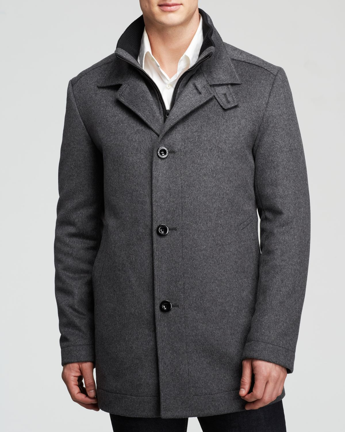 Hugo Boss Boss Coxtan Coat in Gray for Men (Grey) | Lyst