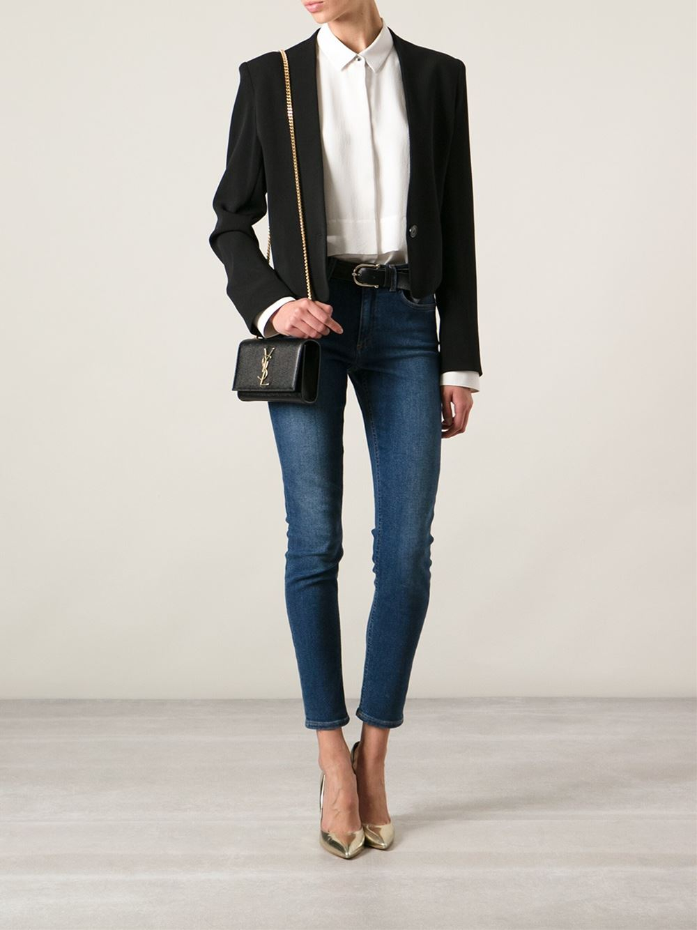 Lyst Saint Lau Monogram Shoulder Bag In Black Gallery