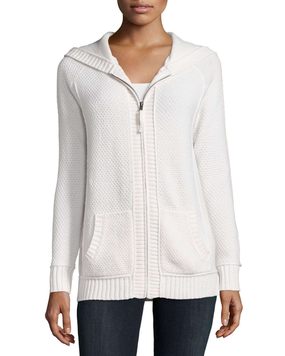 cable knit hoodie women's