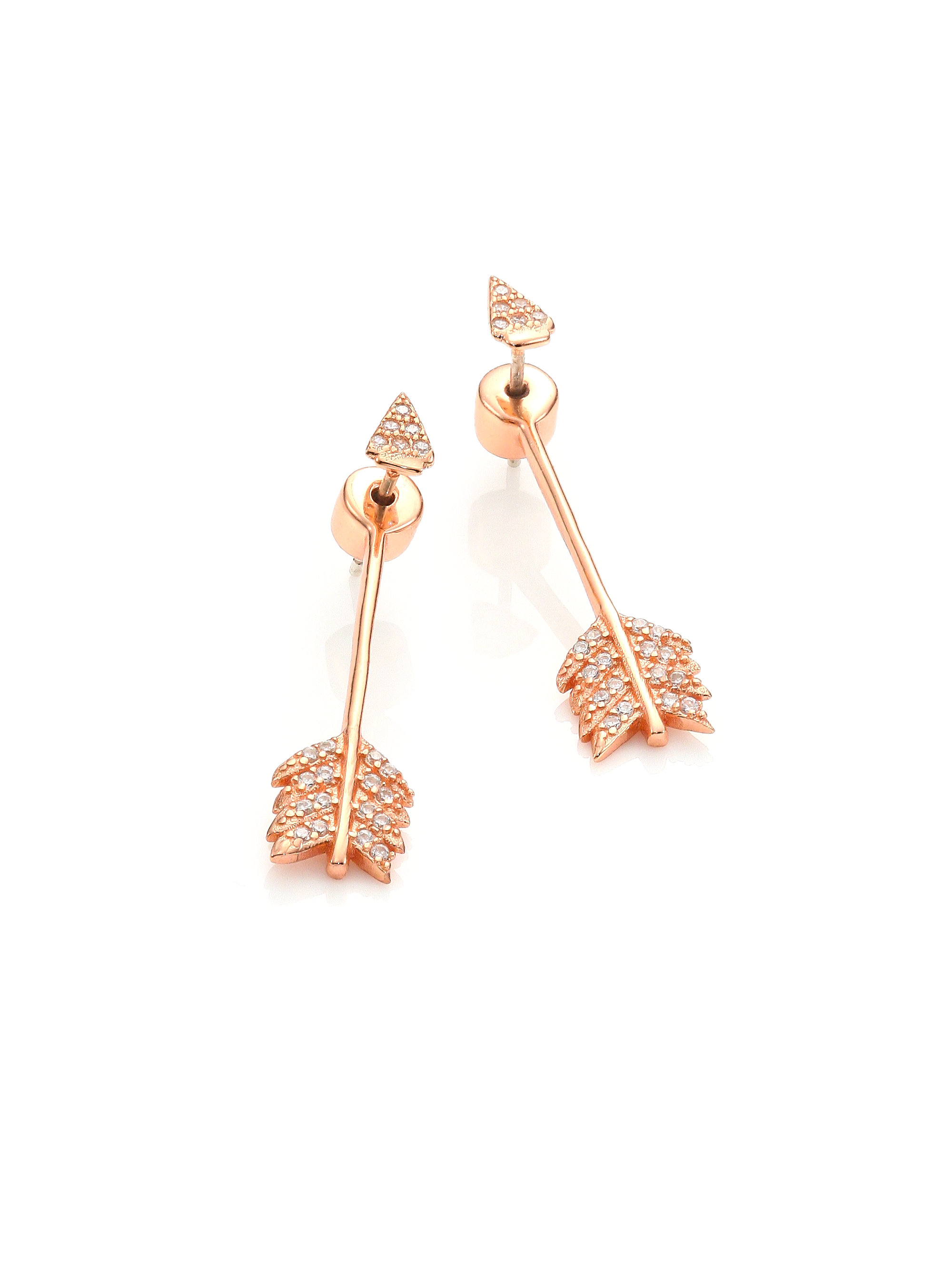 Lyst Pamela Love Shooting Arrow Crystal Stud Earrings In Pink Gallery