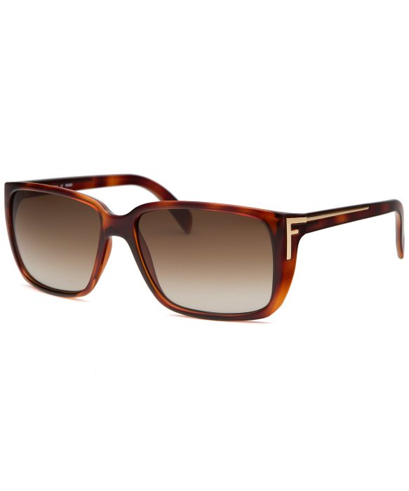 Fendi Womens Rectangle Tortoise Sunglasses in Brown | Lyst