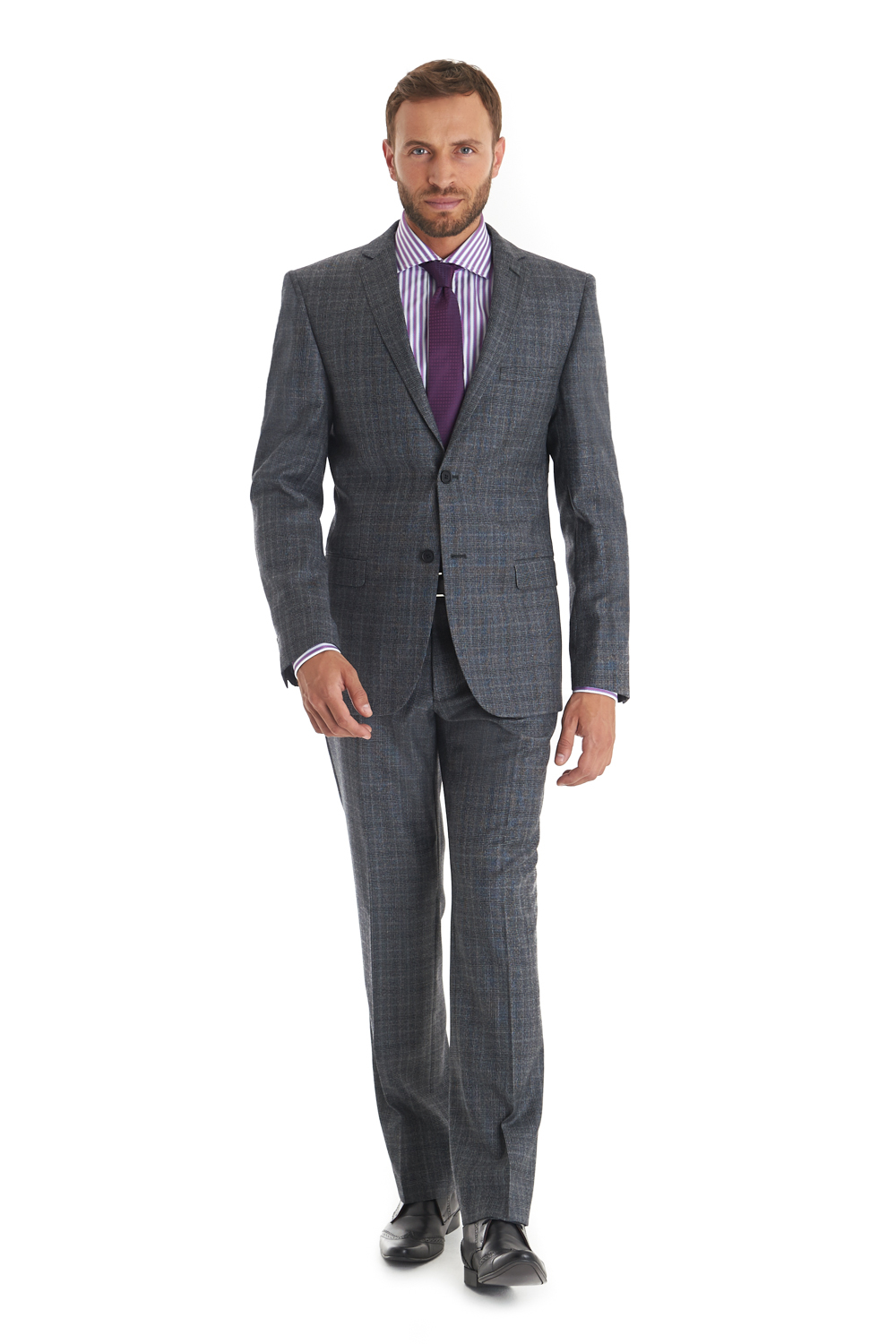 Ted Baker Tailored Fit 2 Piece Heritage Check Suit Grey in Gray for Men ...