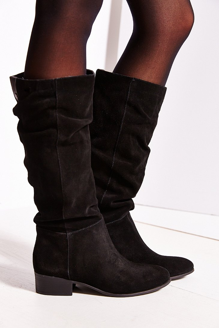 Steve Madden Pondrosa Suede Tall Boot In Black Lyst