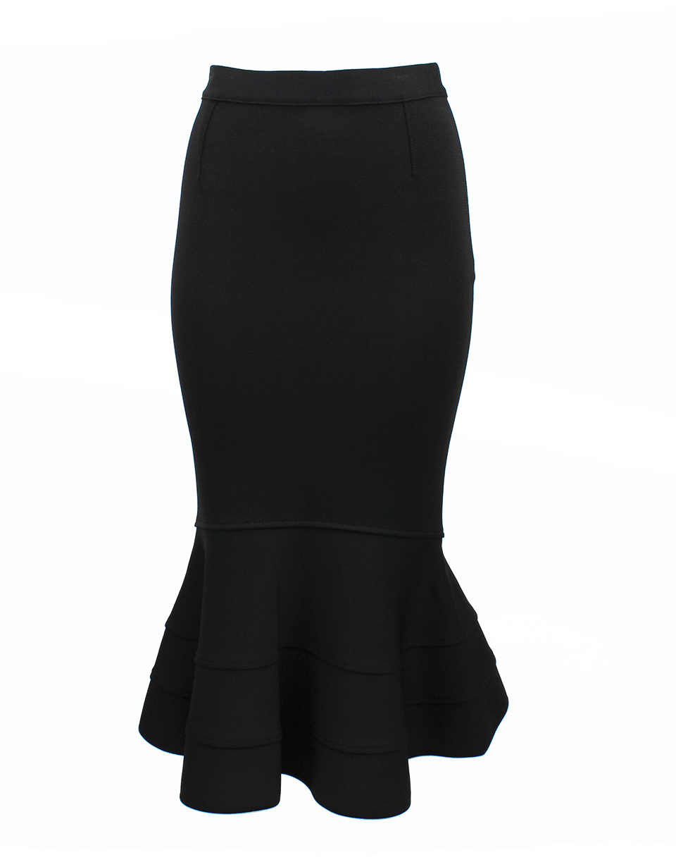 Lyst - Givenchy Fishtail Skirt with Peplum Hem in Black