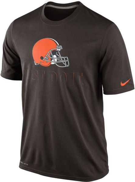 Nike Mens Shortsleeve Cleveland Browns Drifit Tshirt in Brown for Men ...