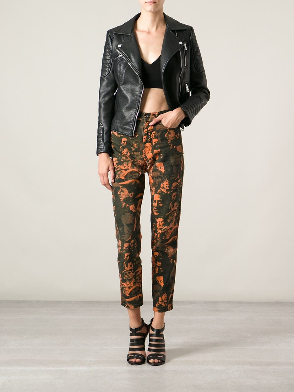 face print pants