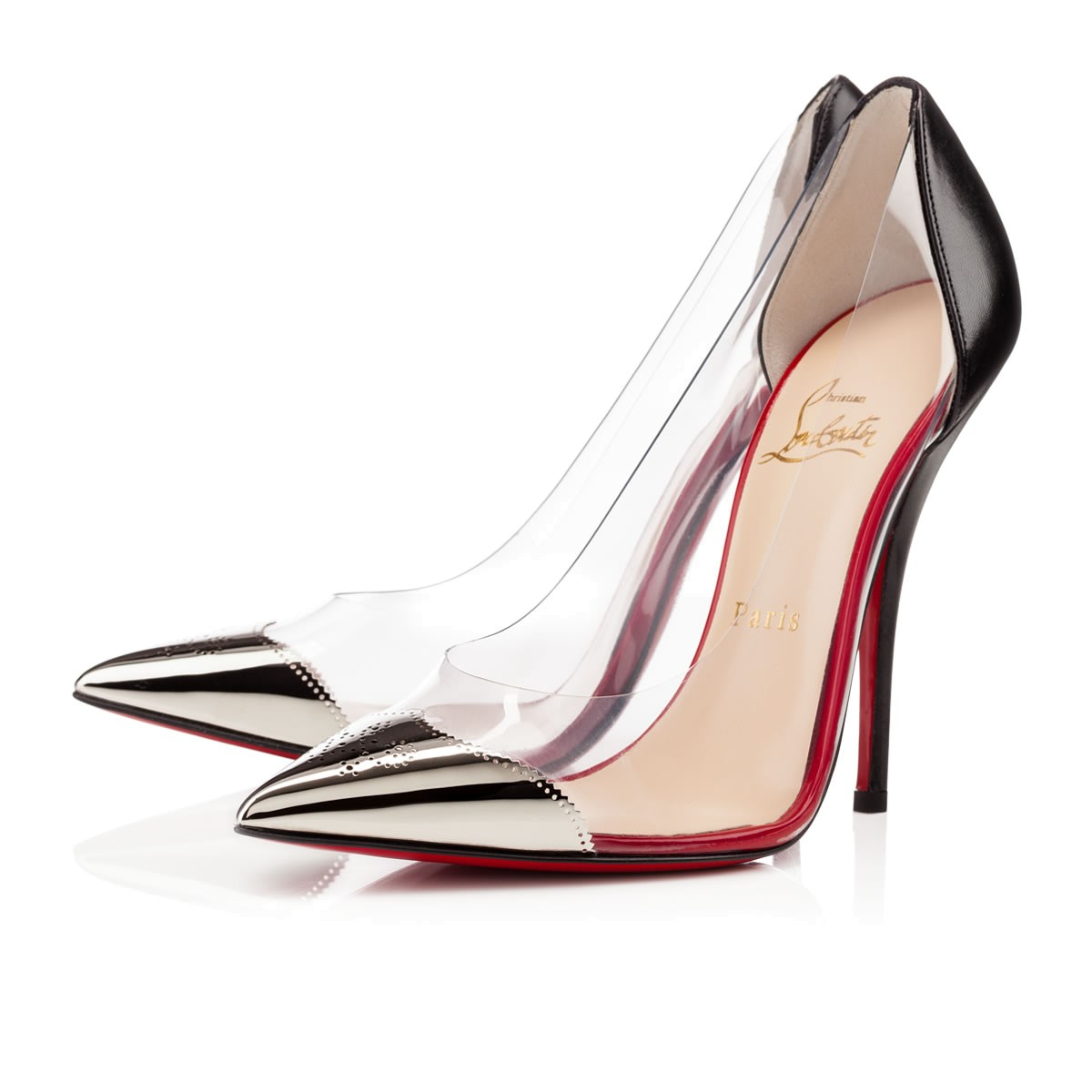 Christian louboutin Djalouzi in Transparent (black) | Lyst