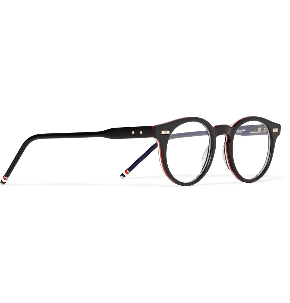 thom browne black round frame acetate optical glasses product 1 19628250 3 885520238 normal