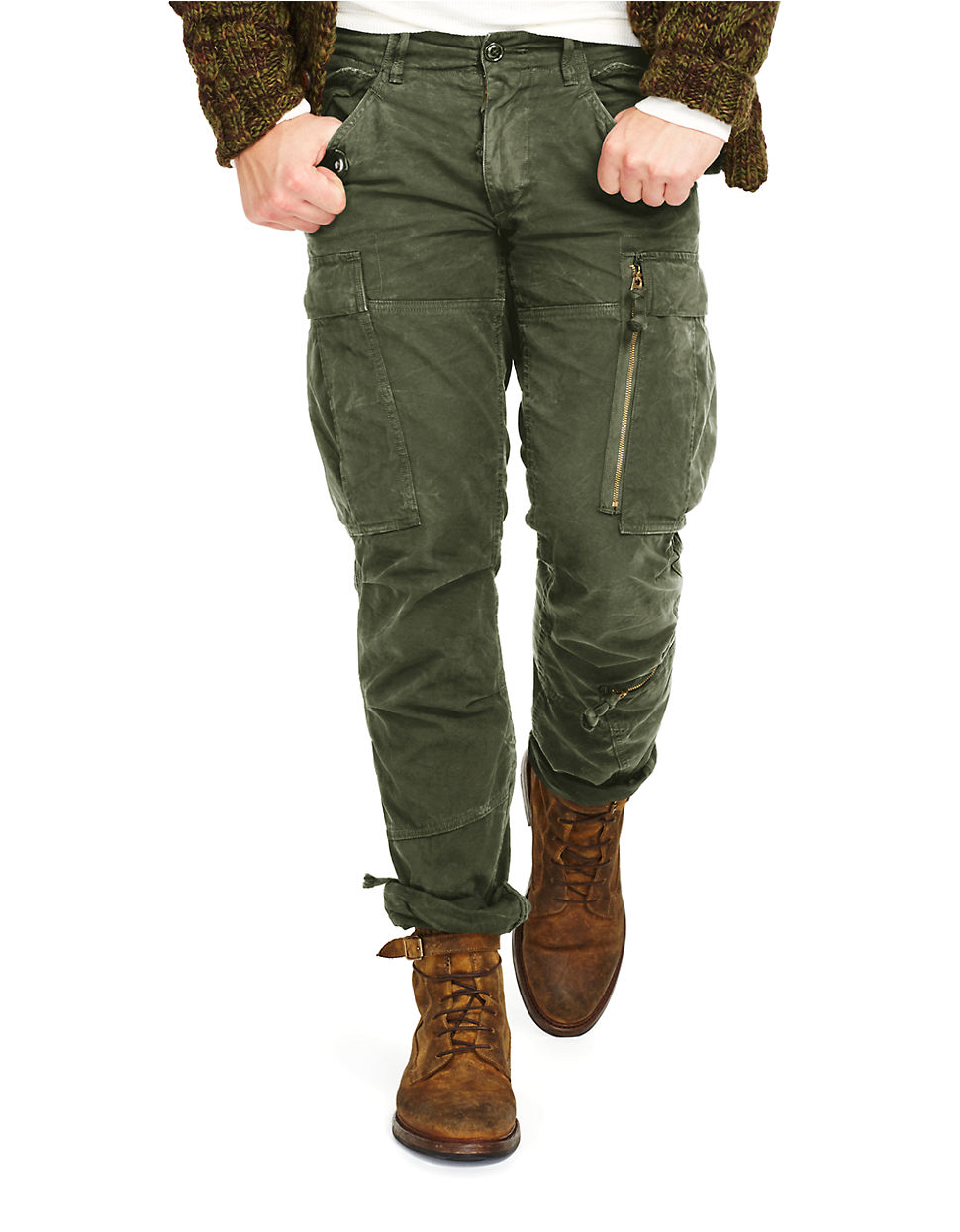 green polo cargo pants