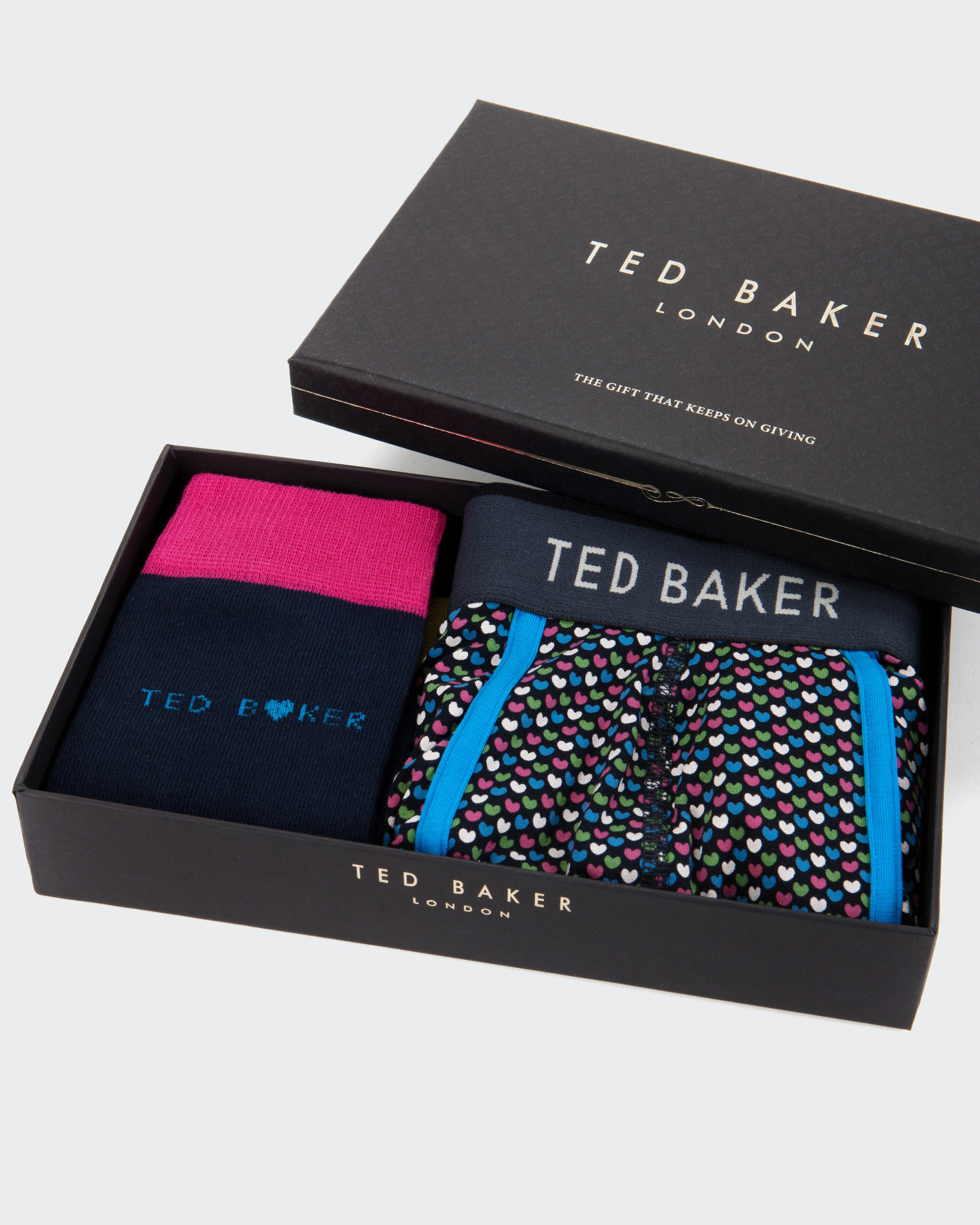 Ted baker Heart Print Socks And Boxers Gift Set for Men Lyst