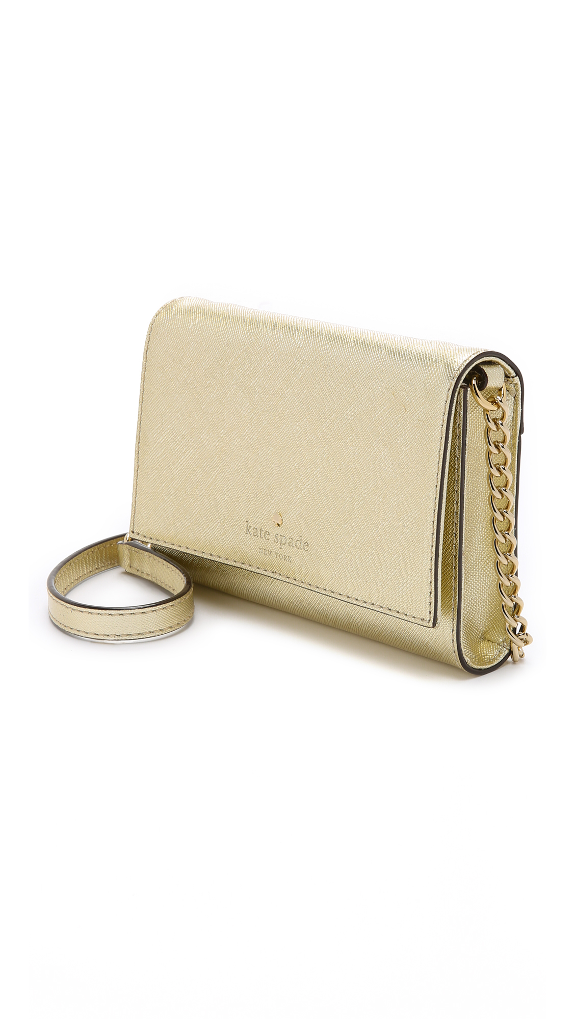 Lyst Kate Spade New York Metallic Cami Cross Body Bag Gold In Gallery