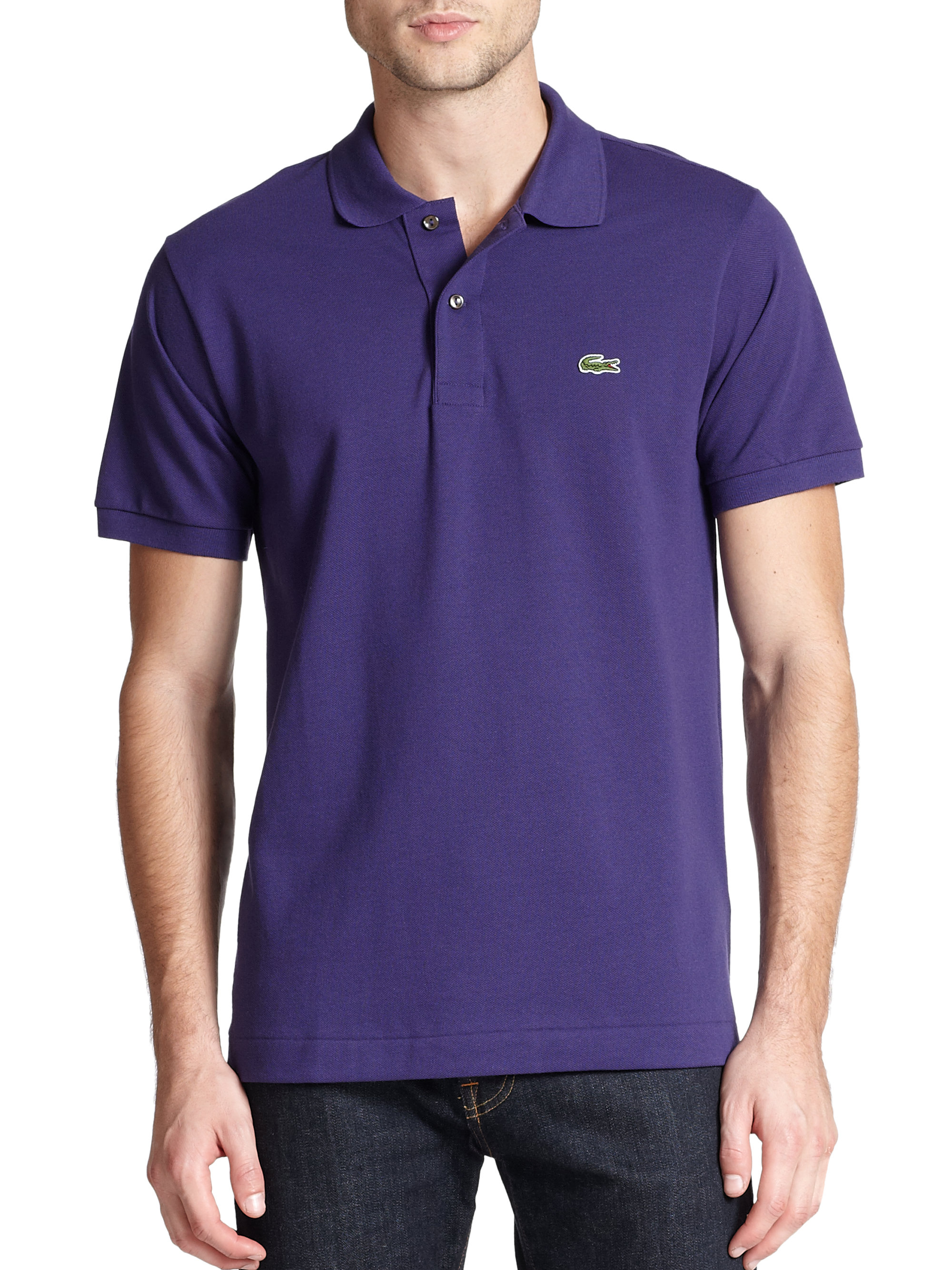 Lacoste Classic Pique Polo in Purple for Men | Lyst