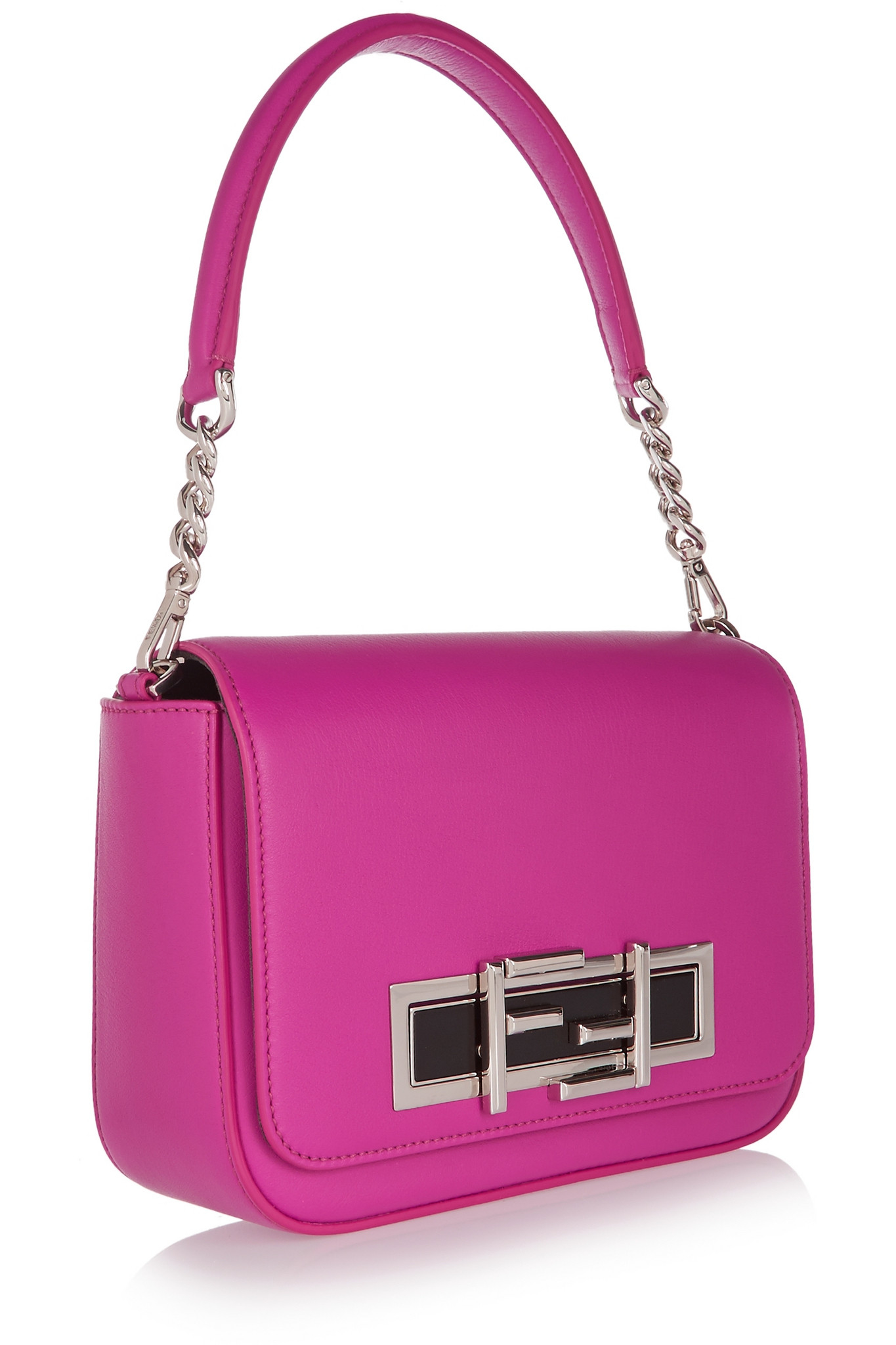 Lyst - Fendi Baguette Leather Shoulder Bag in Pink