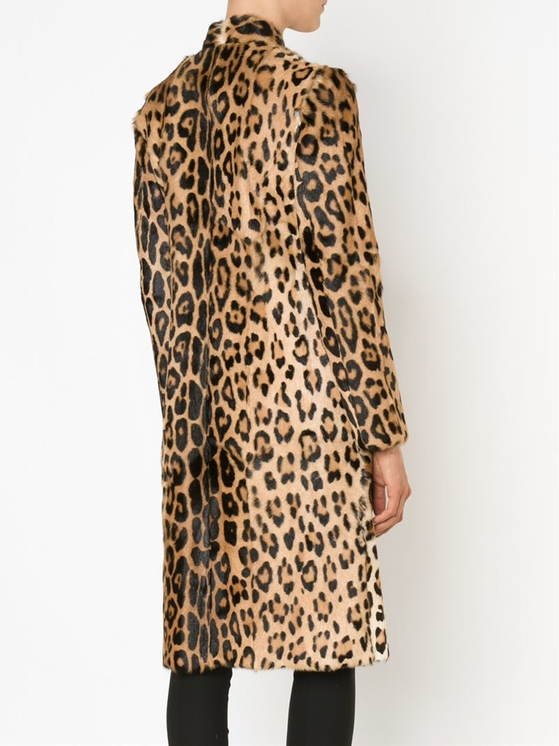 Lyst - Altuzarra Leopard Print Coat in Brown