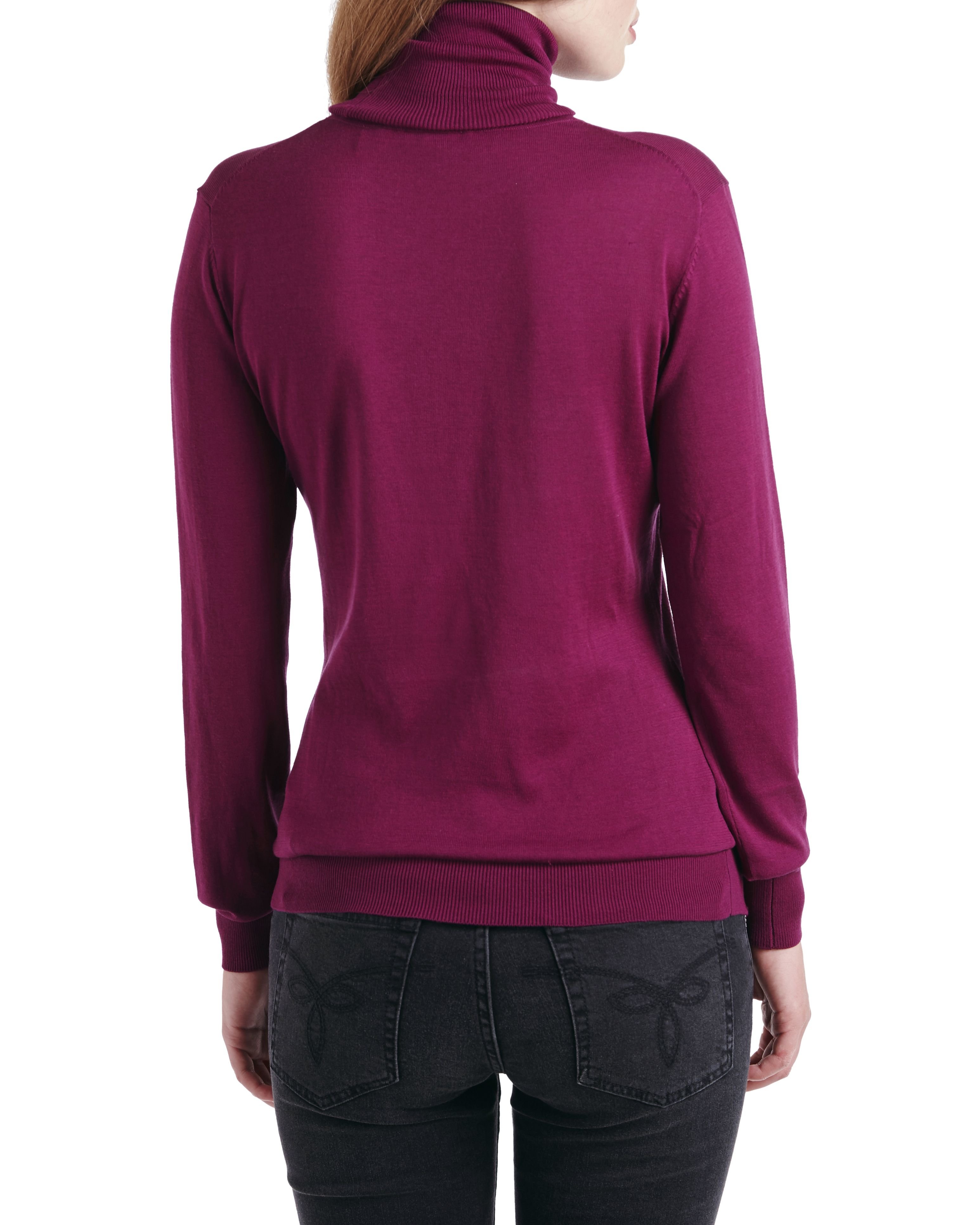 mens purple v neck jumper