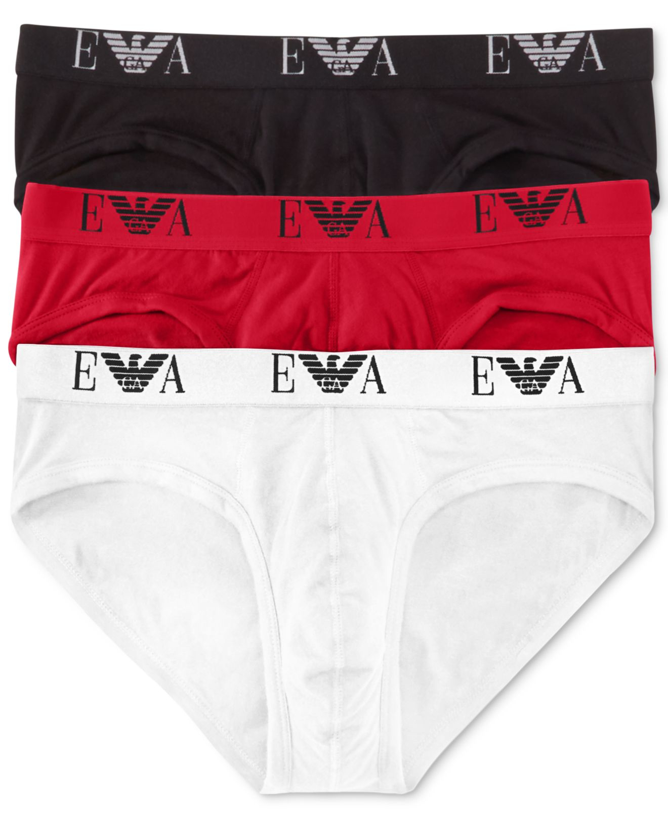 Emporio armani Men's Underwear, Genuine Cotton Brief 3pack in Black for Men (Marine) Lyst