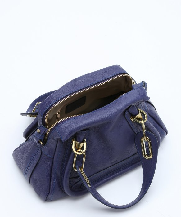 Chlo Storm Blue Calfskin Small \u0026#39;paraty\u0026#39; Convertible Top Handle ...  