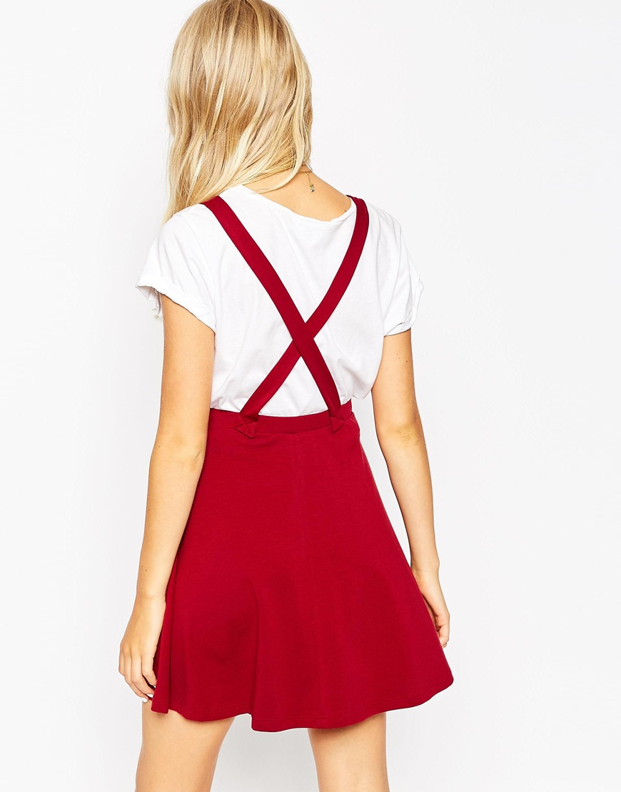 Red pinafore dress Red pinafore dress