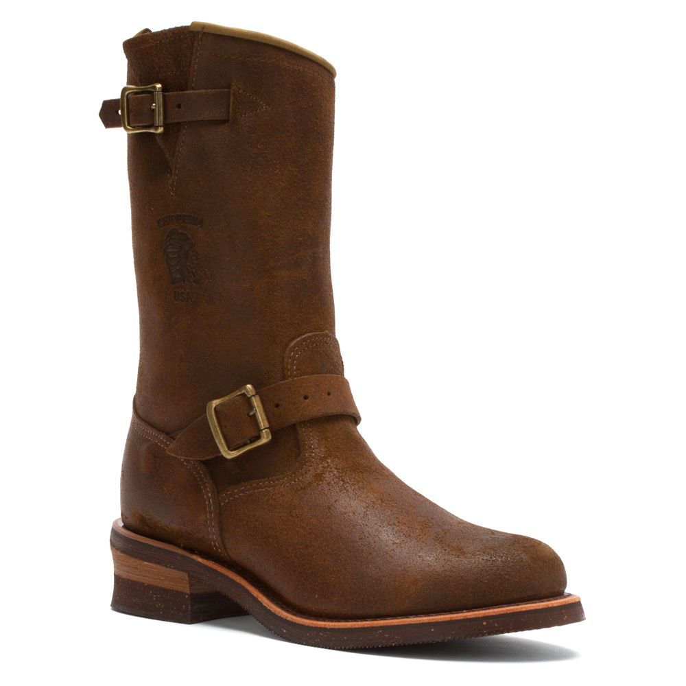 mens brown engineer boots