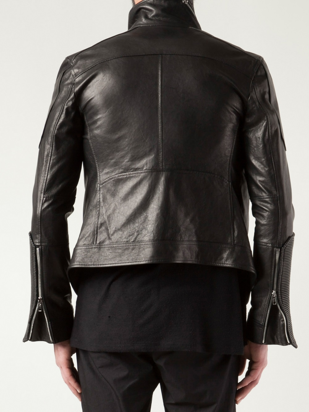 Lyst - D.Gnak High Collar Leather Jacket in Black for Men