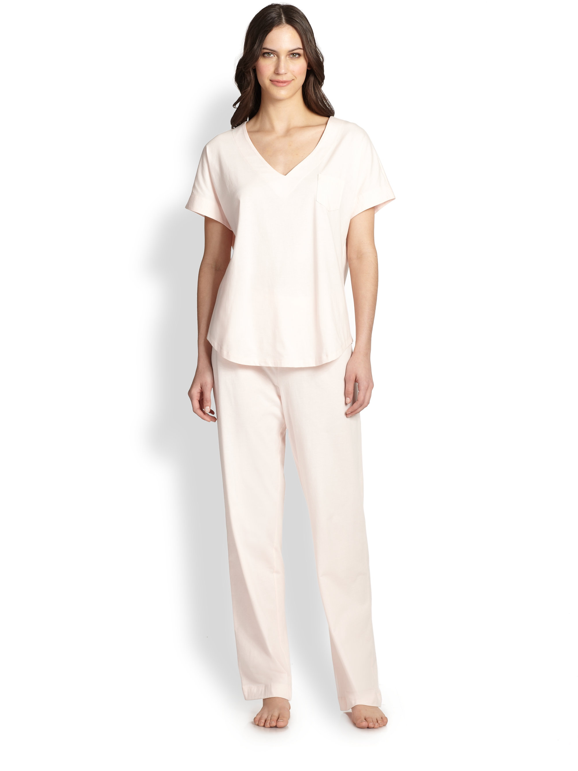 Cottonista Supima Cotton Pajamas in Pink Lyst