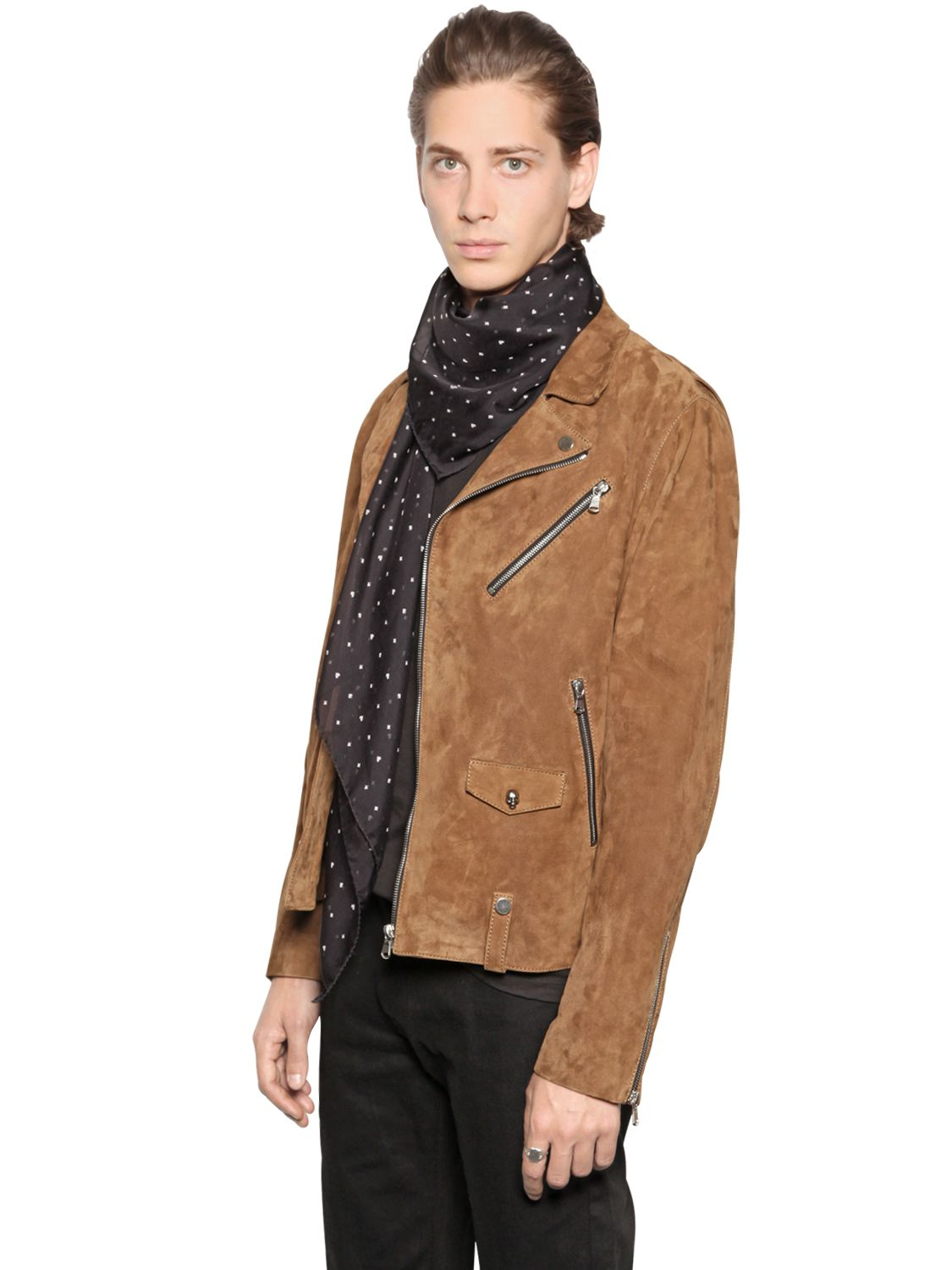 Collection Suede Biker Jacket Mens Pictures Fashion Trends And The Kooples Suede Biker Jacket In Brown For Men Lyst