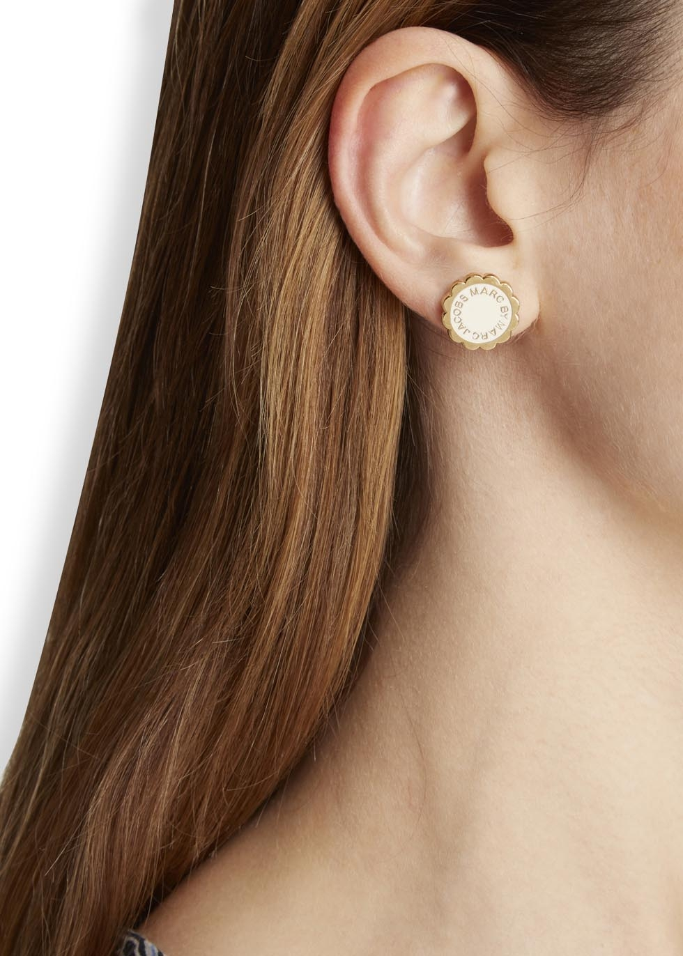 Marc By Jacobs Logo Disc Stud Earrings Best All Earring Marc By Jacobs Logo Disc O Cream Enamel Stud Earrings In