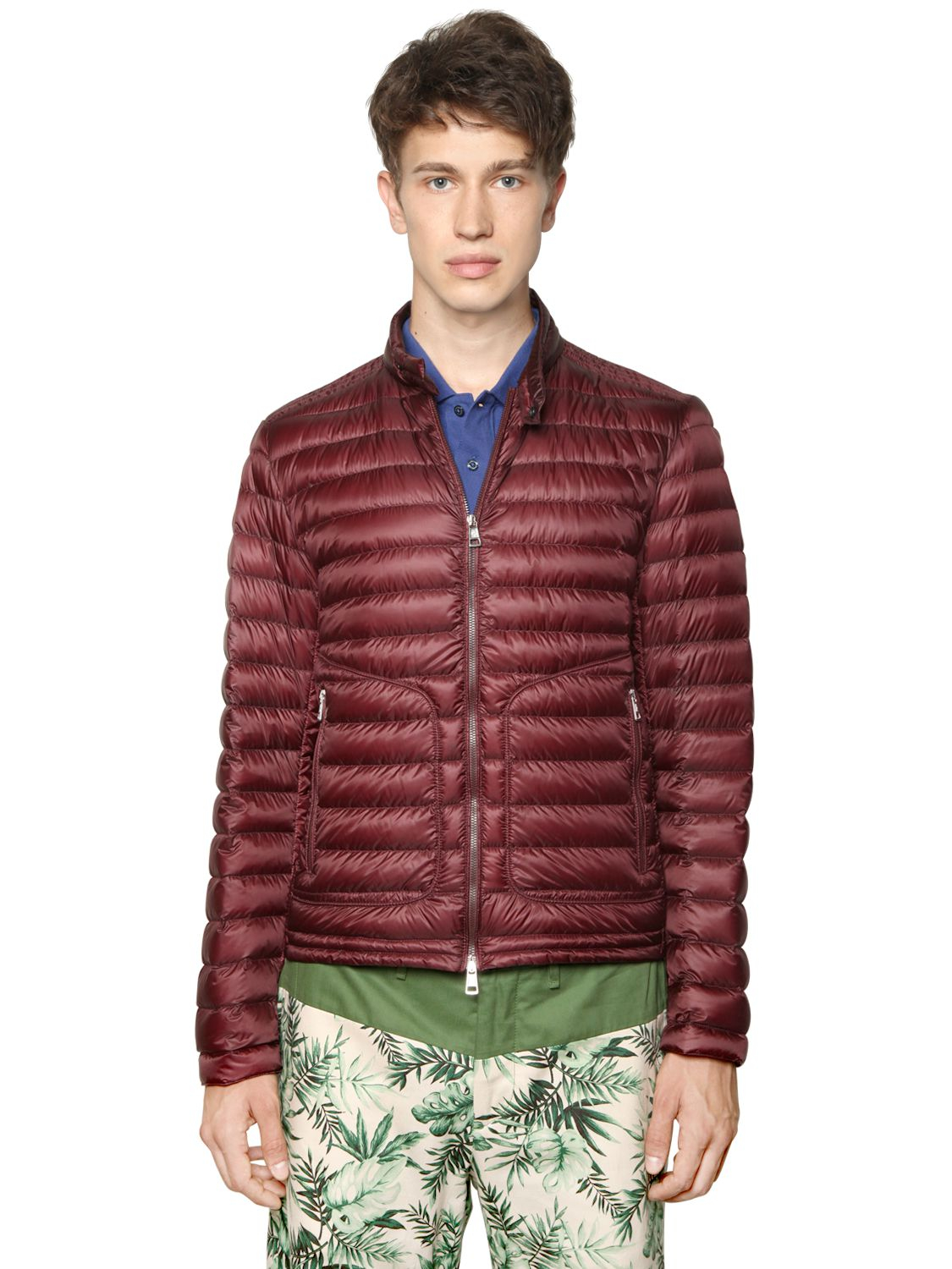 Lyst Moncler Auguste Nylon Lightweight Down Jacket in Red for Men