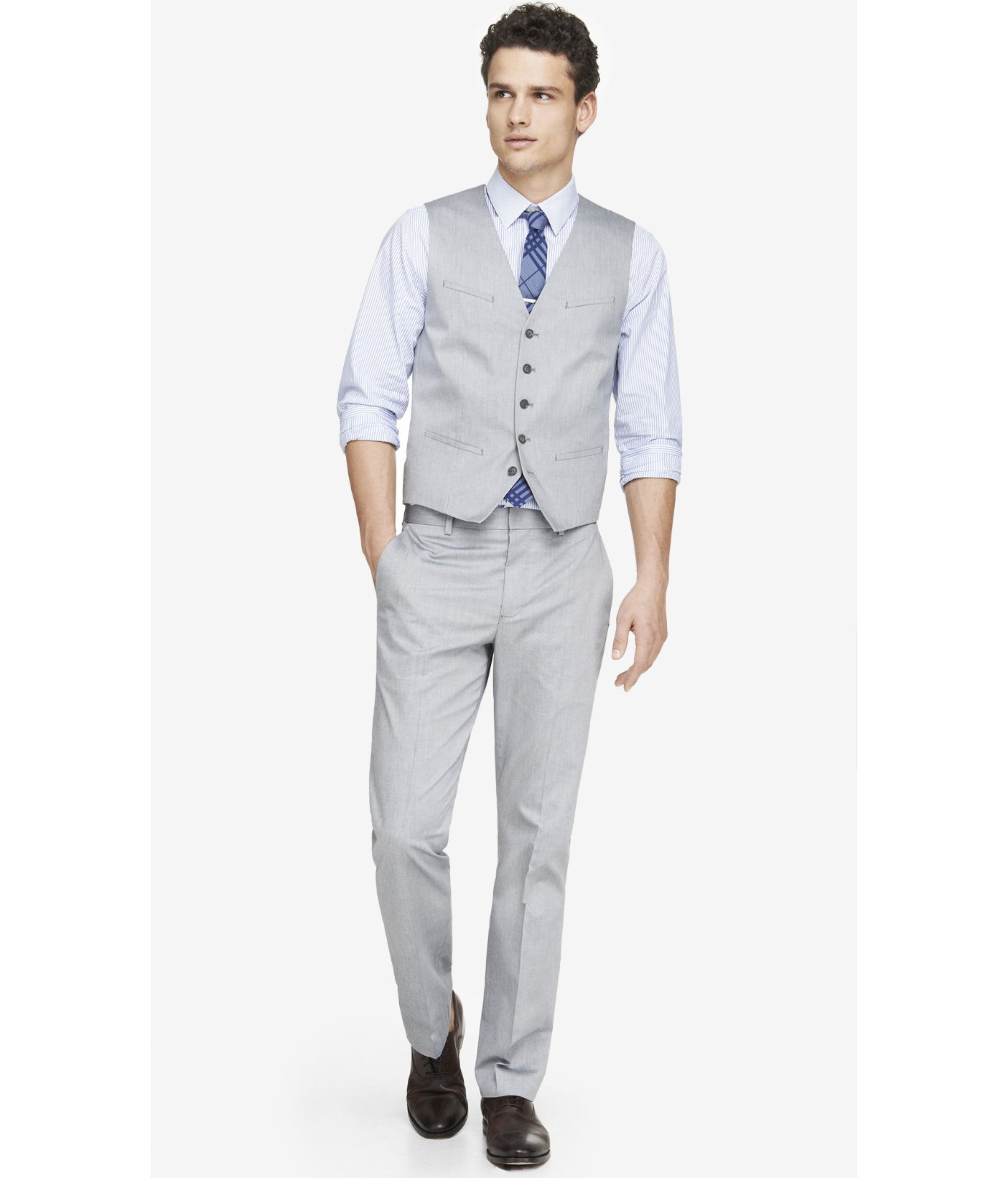 suit vest with short sleeve shirt