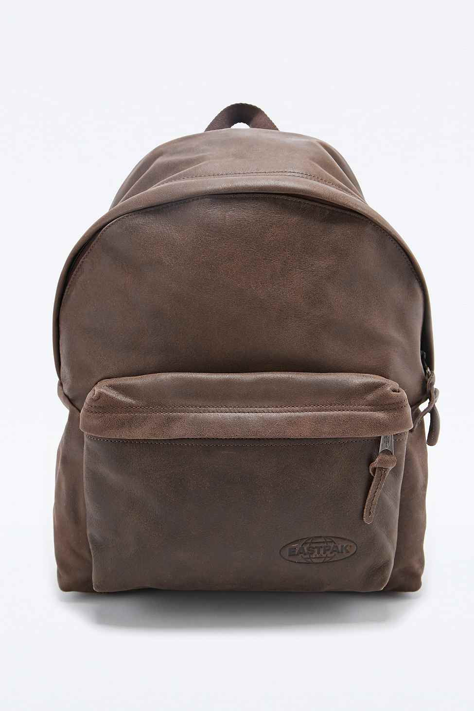 Eastpak Pak'r Padded Leather Backpack In Chocolate in Brown Lyst