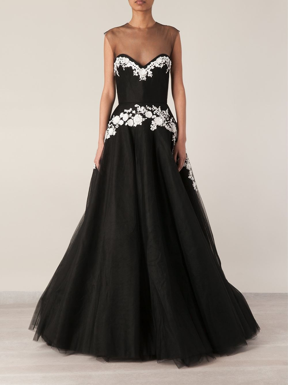 Lyst Reem Acra Embellished Evening Dress In Black 6894