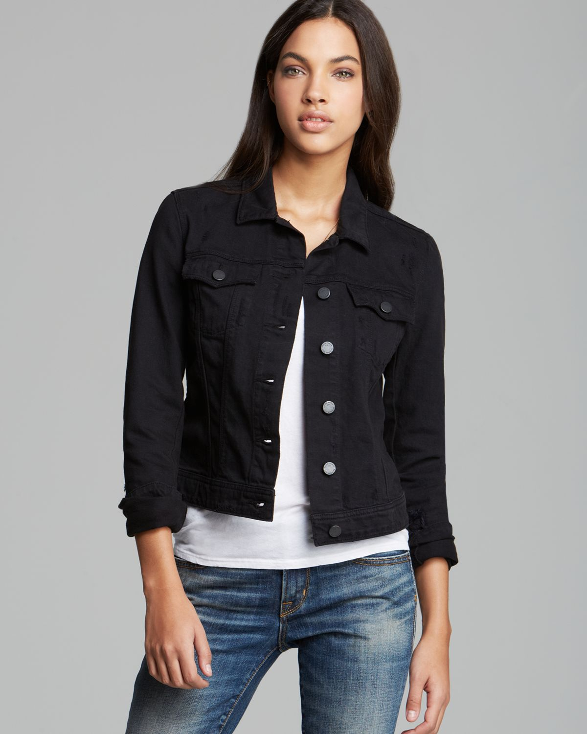 Lyst Paige Jacket Vermont Denim in Black