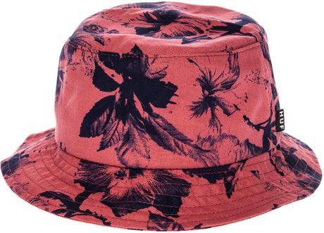 Huf The Floral Bucket Hat in Pink for Men (Salmon) | Lyst