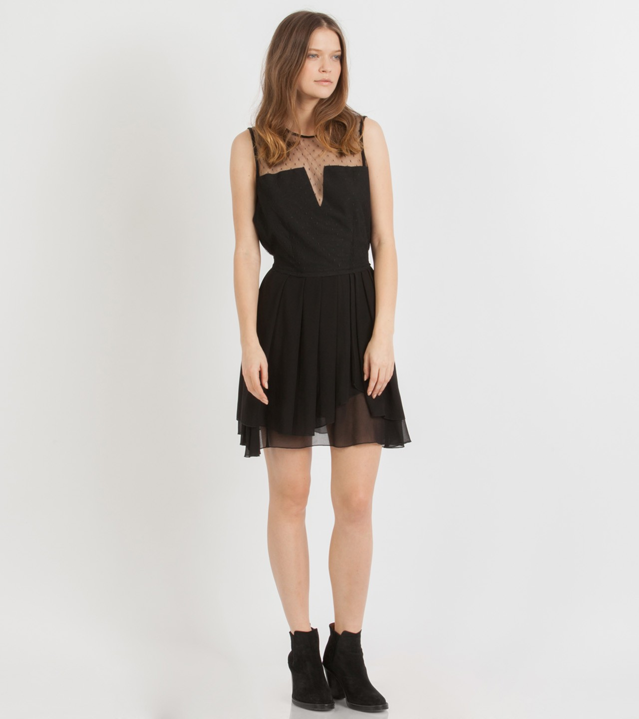 Maje Elphege Black Dress in Black | Lyst