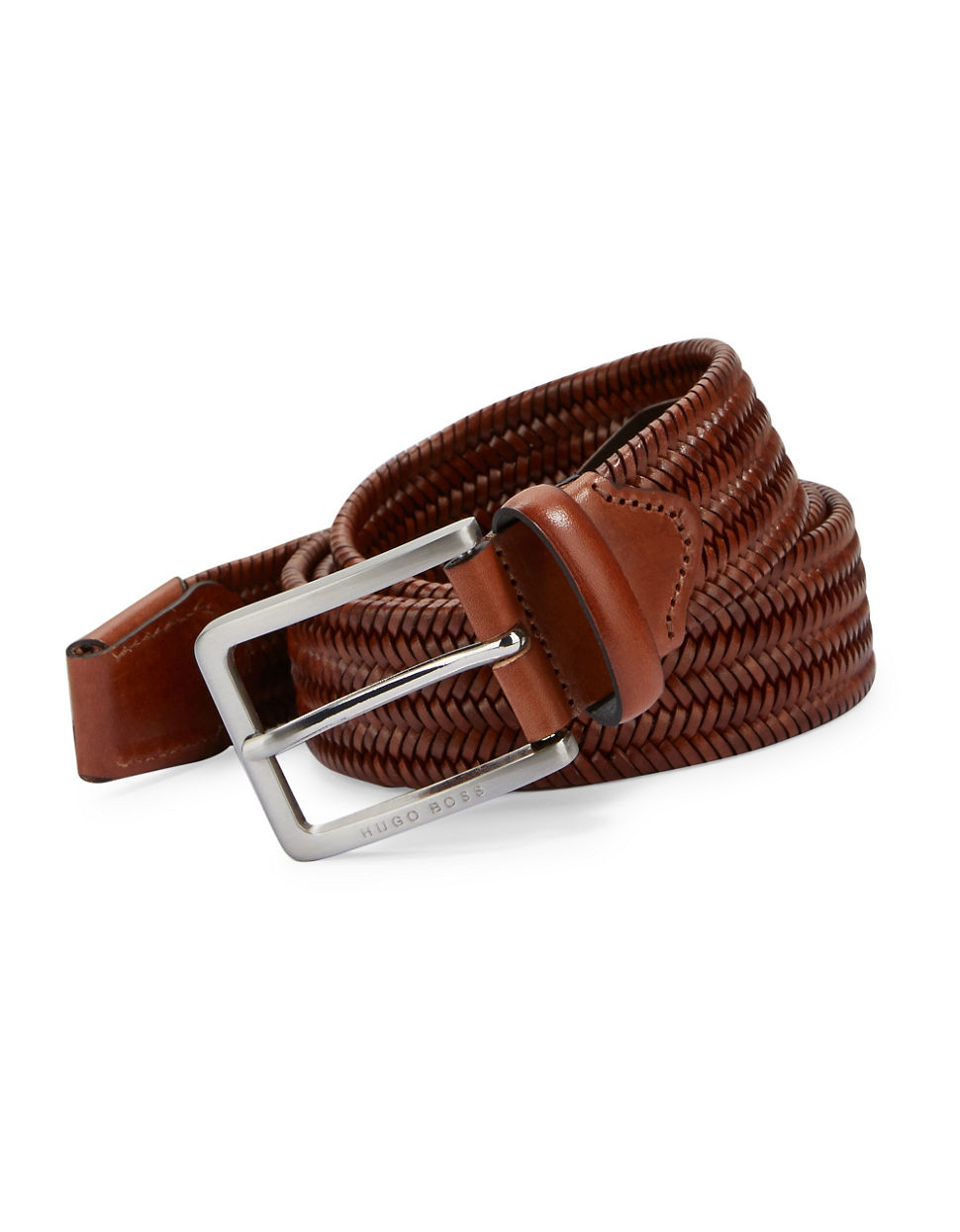 Lyst - Boss Braided Leather Belt in Brown for Men